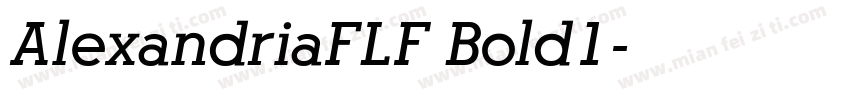 AlexandriaFLF Bold1字体转换